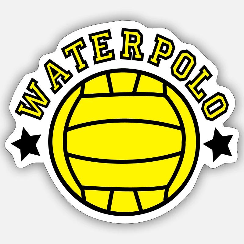 Waterpolo - Sticker Größe S (10 x 10 cm) - Mattweiß