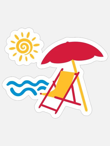 Sommer - Sticker Größe S (10 x 10 cm) - Mattweiß