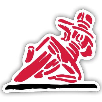 Hanging_of - Sticker Größe S (10 x 10 cm) - Mattweiß - Vorne