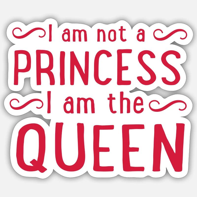 Princess Queen - Sticker taille S (10 x 10 cm) - blanc mat