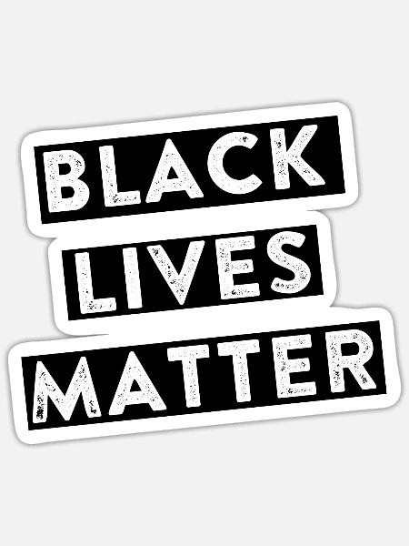 black lives matter - Sticker Größe S (10 x 10 cm) - Mattweiß