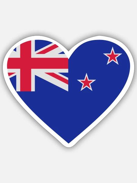 2541614 14657116 neuseeland - Sticker Größe S (10 x 10 cm) - Mattweiß