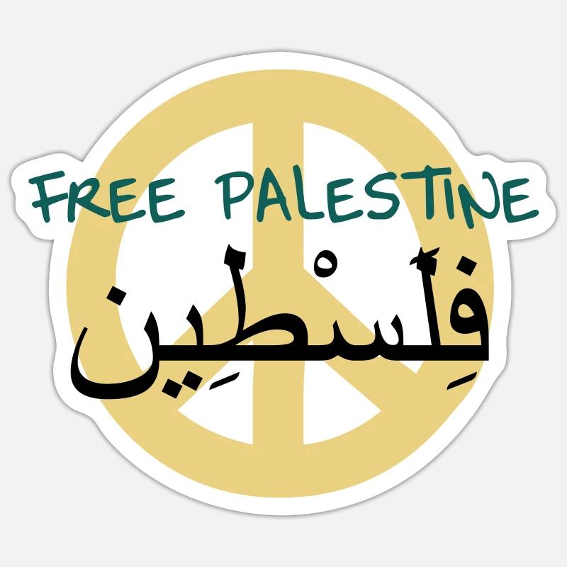 palestine - Sticker taille S (10 x 10 cm) - blanc mat