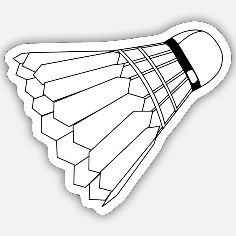 Federball - Sticker Größe S (10 x 10 cm) - Mattweiß
