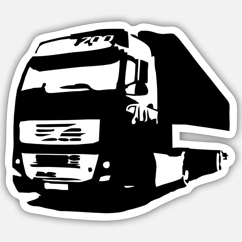 lorry - Sticker size S (10 x 10 cm) - white matte