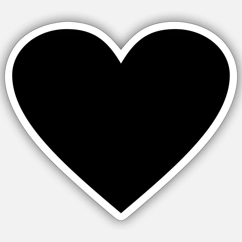 Schwarzes Herz Awesomeelement Sticker Größe S (10 x 10 cm)