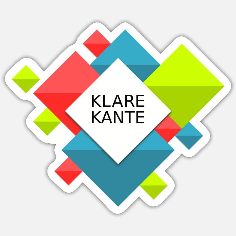 Bord clair - Sticker taille S (10 x 10 cm) - blanc mat