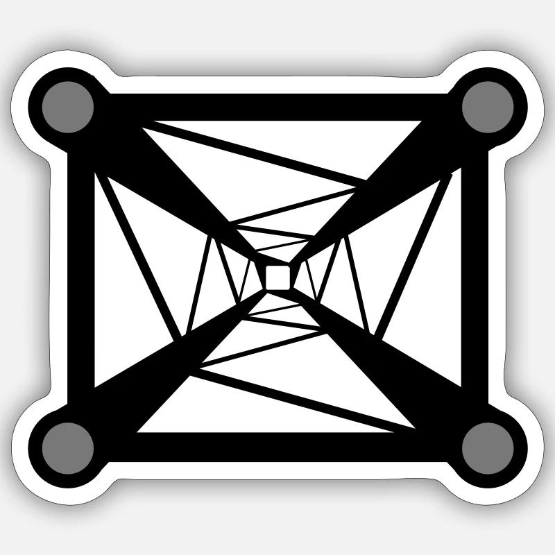 Traverse2 - Sticker Größe S (10 x 10 cm) - Mattweiß
