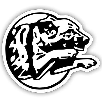 springen ein ba - Sticker Größe S (10 x 10 cm) - Mattweiß - Vorne
