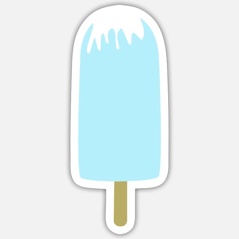 Eis - Sticker Größe S (10 x 10 cm) - Mattweiß