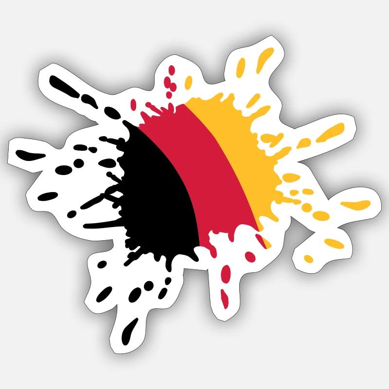Deutschland - Sticker Größe S (10 x 10 cm) - Mattweiß