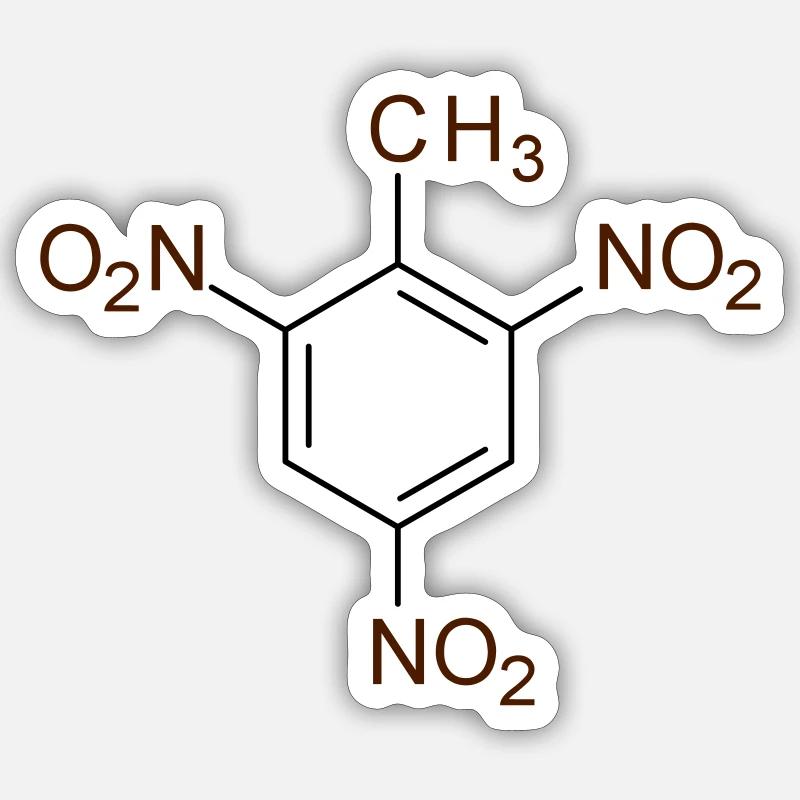 trinitrotoluène Sticker taille S (10 x 10 cm)