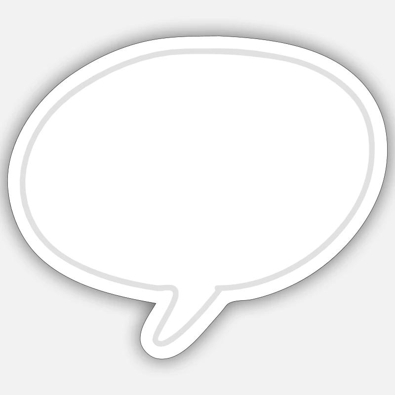 Round speech bubble Sticker size S (10 x 10 cm)