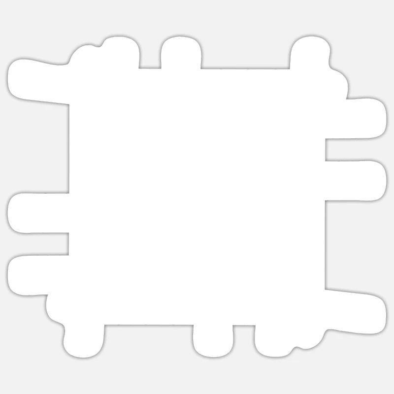 Art abstrait - Sticker taille S (10 x 10 cm) - blanc mat