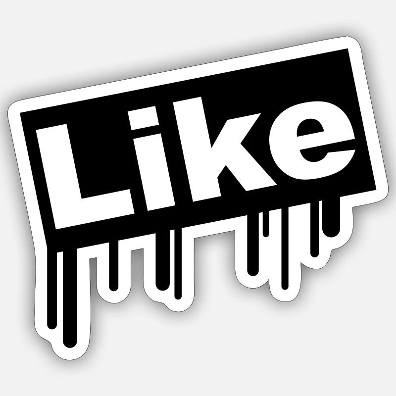like - Sticker size S (10 x 10 cm) - white matte