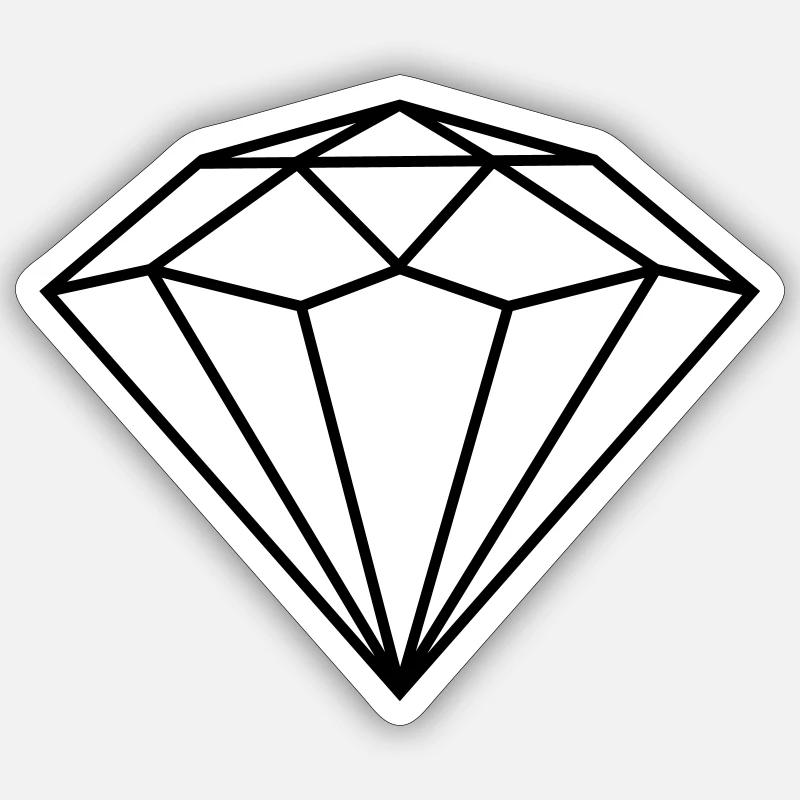 Diamant | polygones Sticker taille S (10 x 10 cm)
