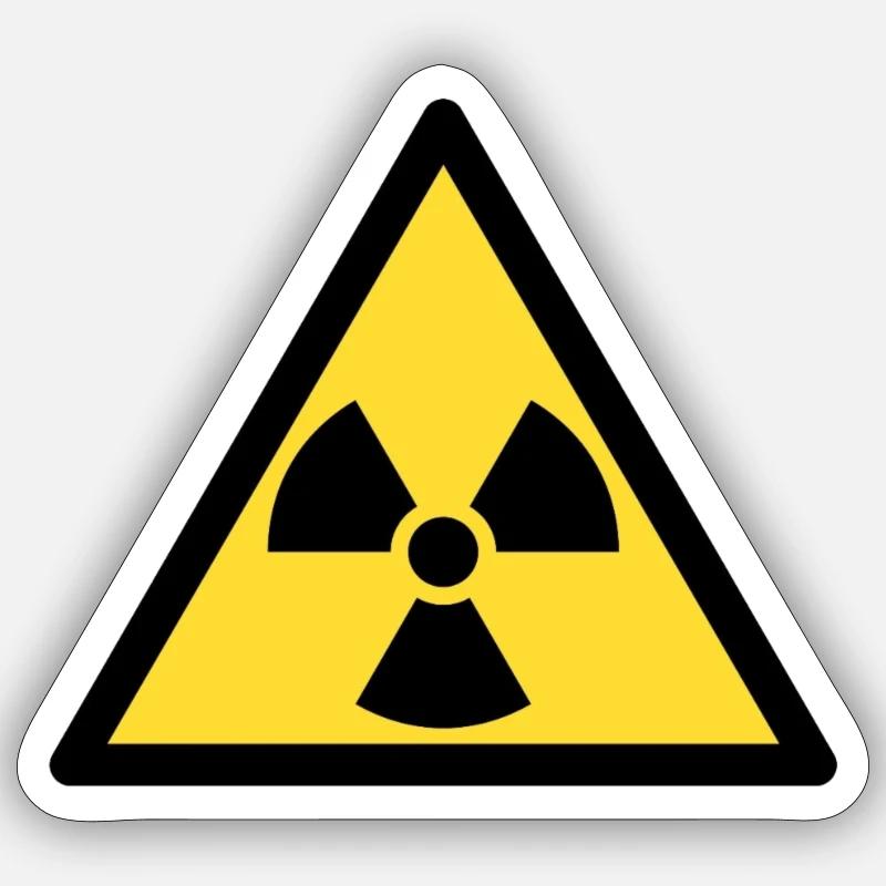 radioactive - Sticker size S (10 x 10 cm) - white matte