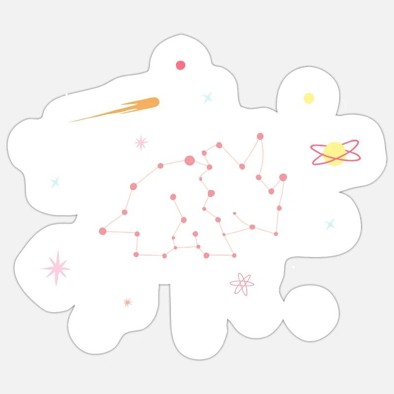 Triceratops dinosaur constellation Sticker size S (10 x 10 cm)
