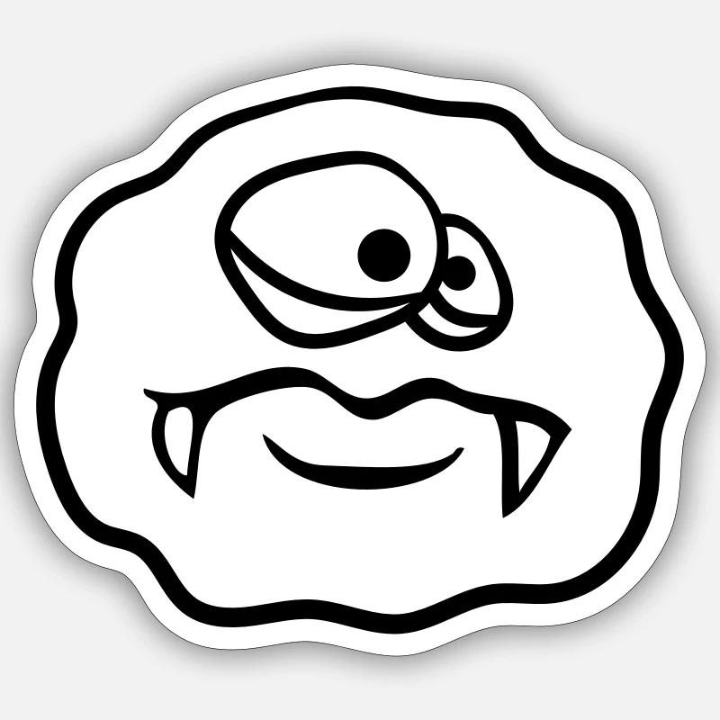 round circle bacterium virus cell glibber mucus ek Sticker size S (10 x 10 cm)