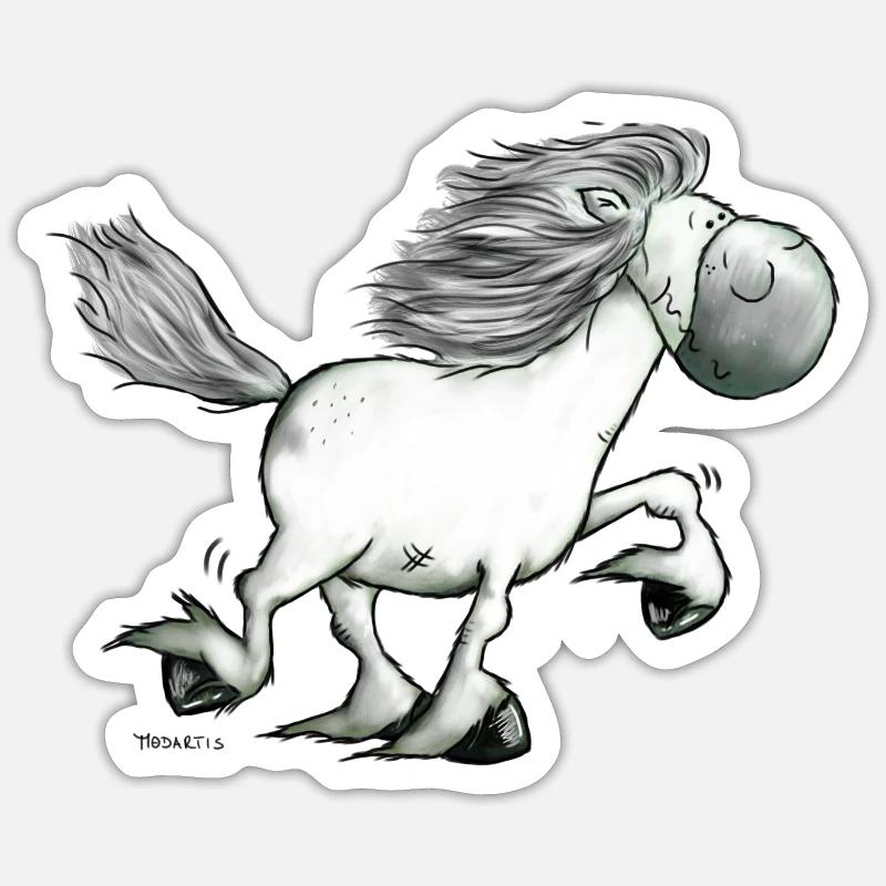 Drolliger Isländer - Islandpferd - Isi Sticker Größe S (10 x 10 cm)