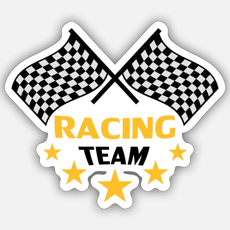 racing_team - Sticker size S (10 x 10 cm) - white matte