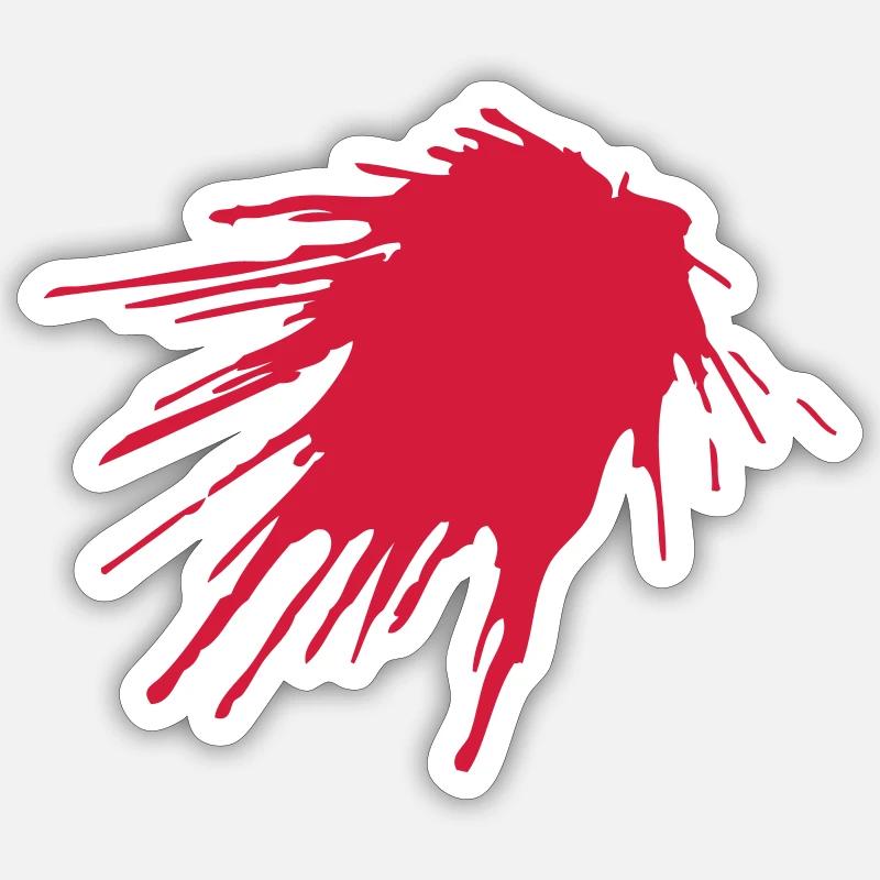 Blut Blutfleck - Sticker Größe S (10 x 10 cm) - Mattweiß