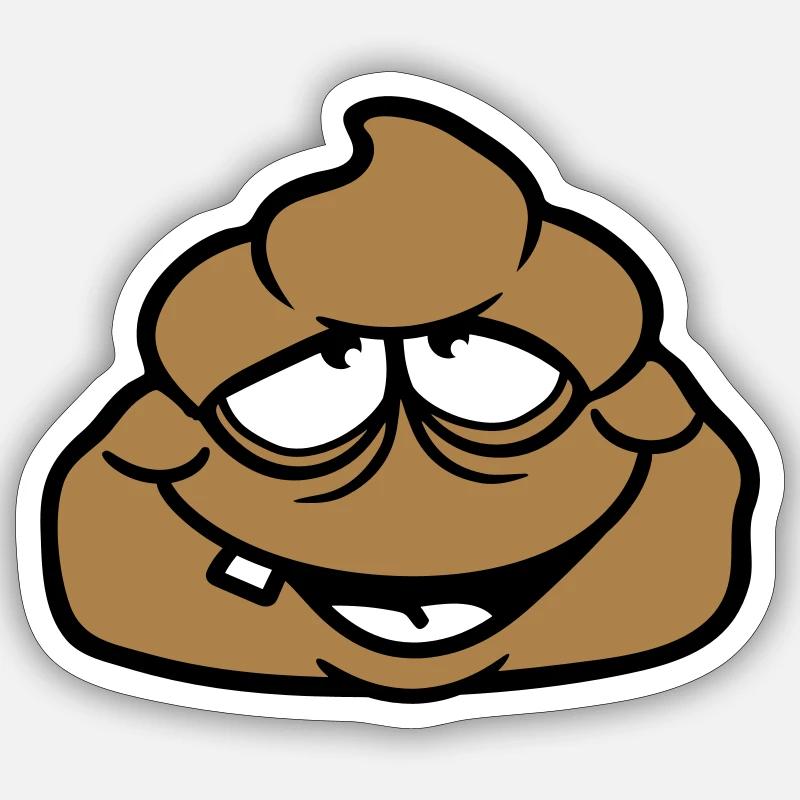 shit kot disgusting face heap haeufchen shit Sticker size S (10 x 10 cm)