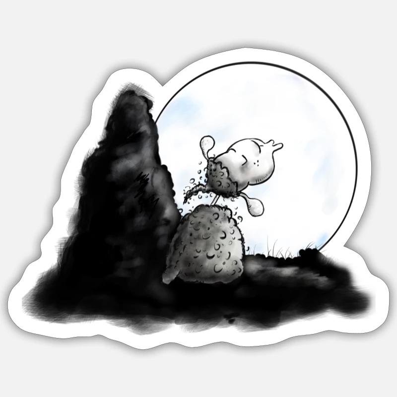 Wolf Schäfchen - Schaf - Sheep Sticker Größe S (10 x 10 cm)