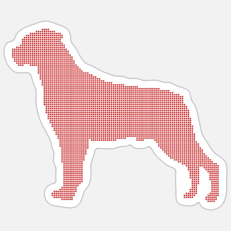 rottweiler - Sticker taille S (10 x 10 cm) - blanc mat