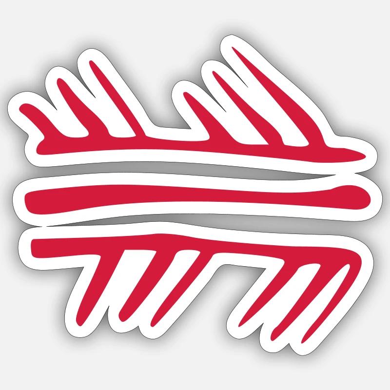petroglyphe muster - Sticker Größe S (10 x 10 cm) - Mattweiß