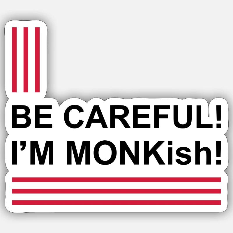 Je suis moine - Sticker taille S (10 x 10 cm) - blanc mat
