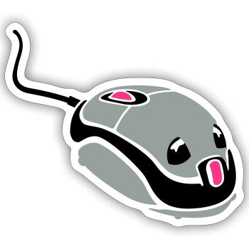 computer - Sticker size S (10 x 10 cm) - white matte - Front