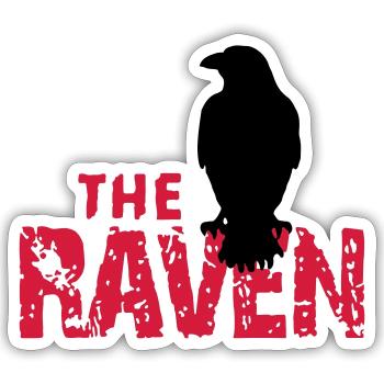 The Raven - Sticker size S (10 x 10 cm) - white matte - Front