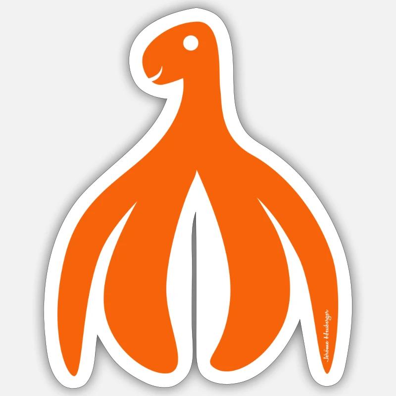 clito power orange - Sticker taille S (10 x 10 cm) - blanc mat