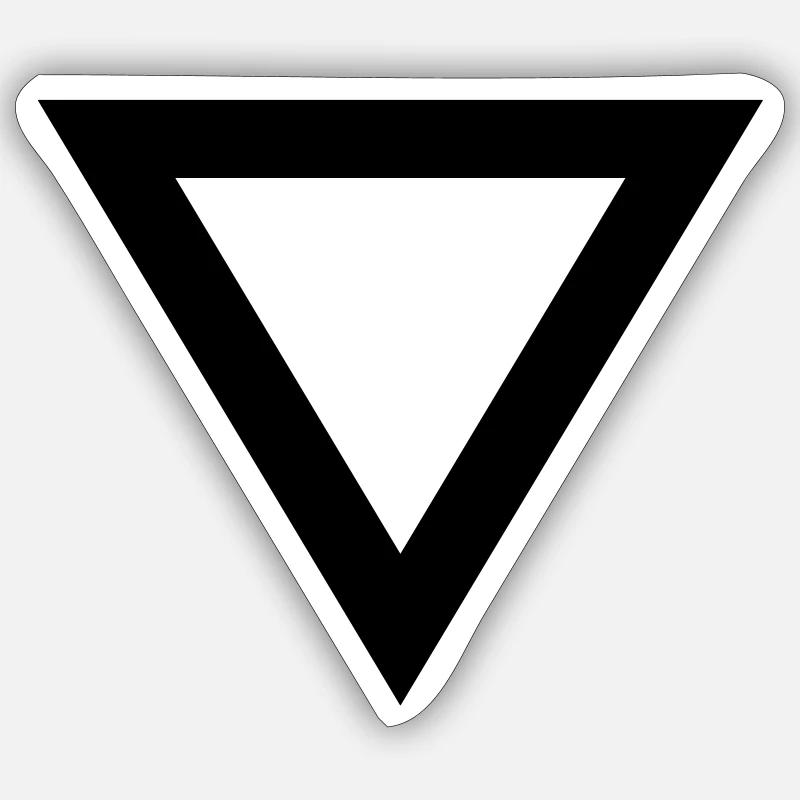 triangle - Sticker size S (10 x 10 cm) - white matte