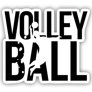 volleyball - Sticker Größe S (10 x 10 cm) - Mattweiß - Vorne