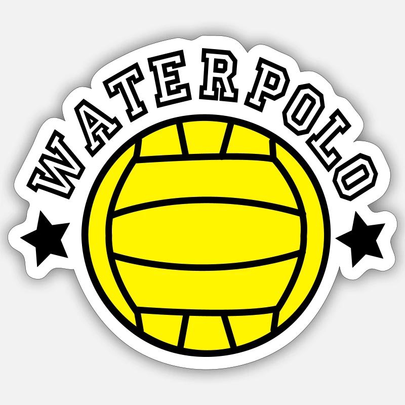 waterpolo - Sticker Größe S (10 x 10 cm) - Mattweiß