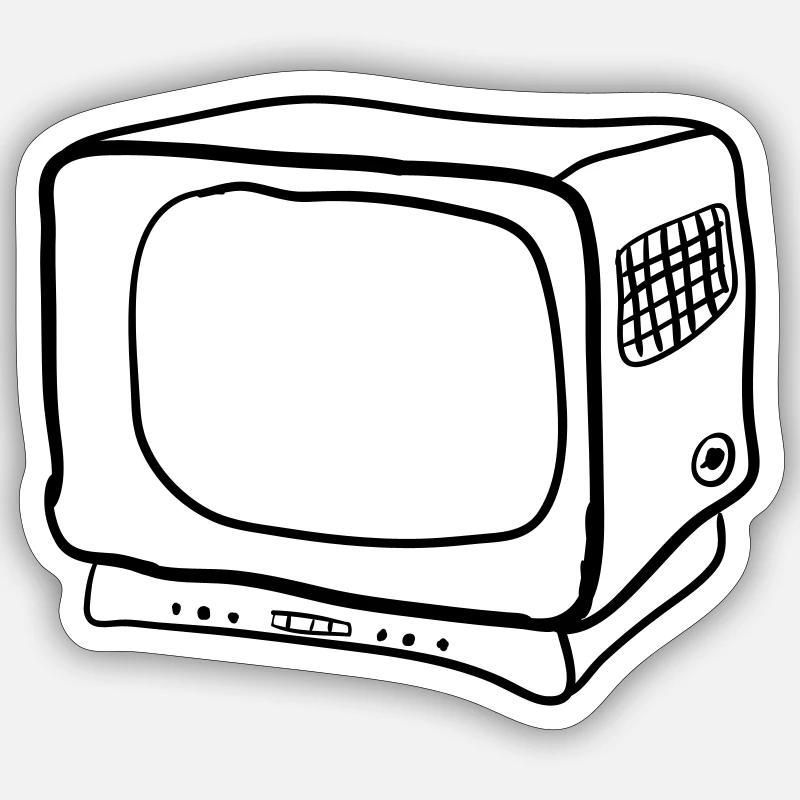 Old Television Sticker size S (10 x 10 cm)
