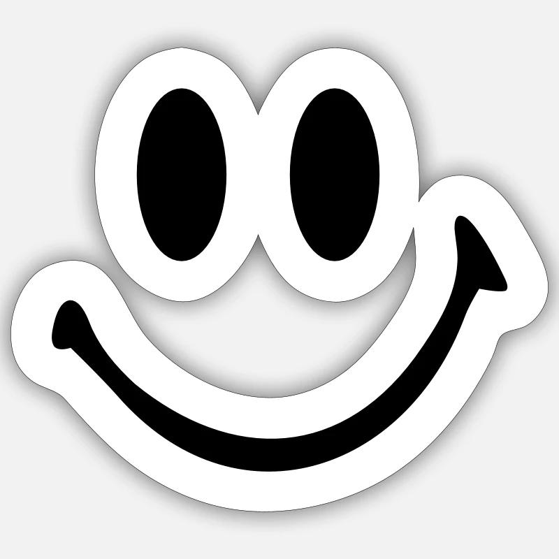 Smiley - Sticker size S (10 x 10 cm) - white matte