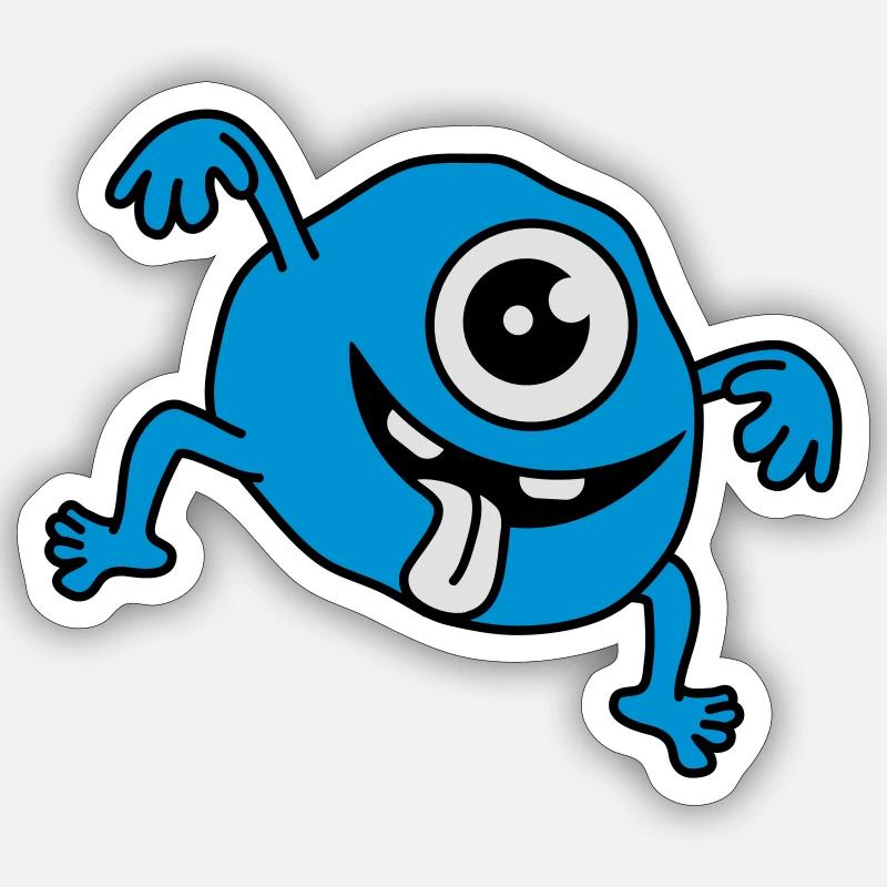 Funny Monster - Sticker size S (10 x 10 cm) - white matte
