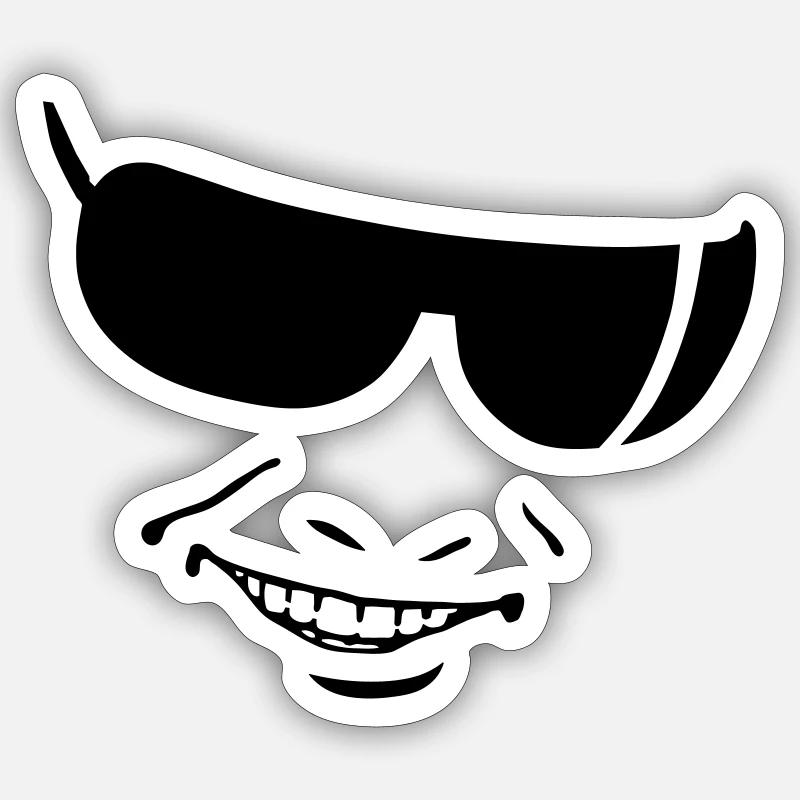 smile - Sticker size S (10 x 10 cm) - white matte