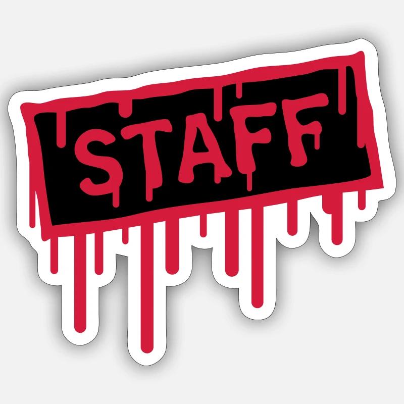 Staff Stamp Sticker size S (10 x 10 cm)