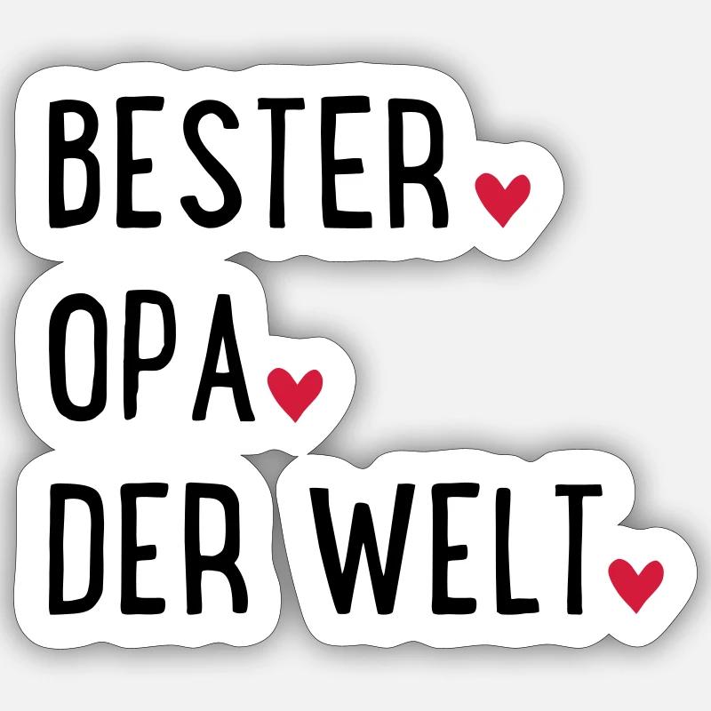 Opa - Sticker Größe S (10 x 10 cm) - Mattweiß