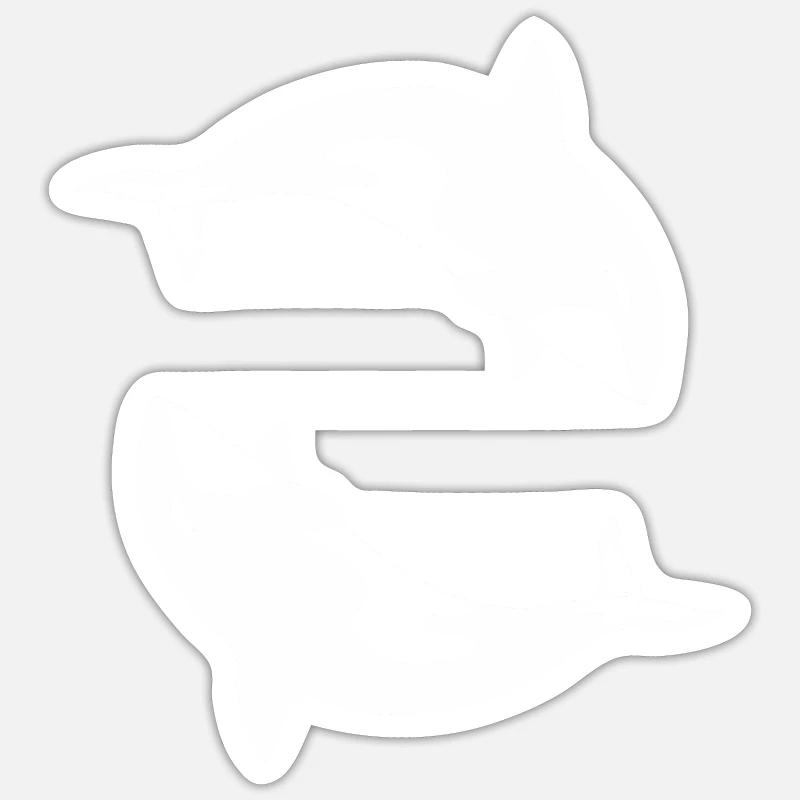 Schwertwal Orcinus orca - Sticker Größe S (10 x 10 cm) - Mattweiß