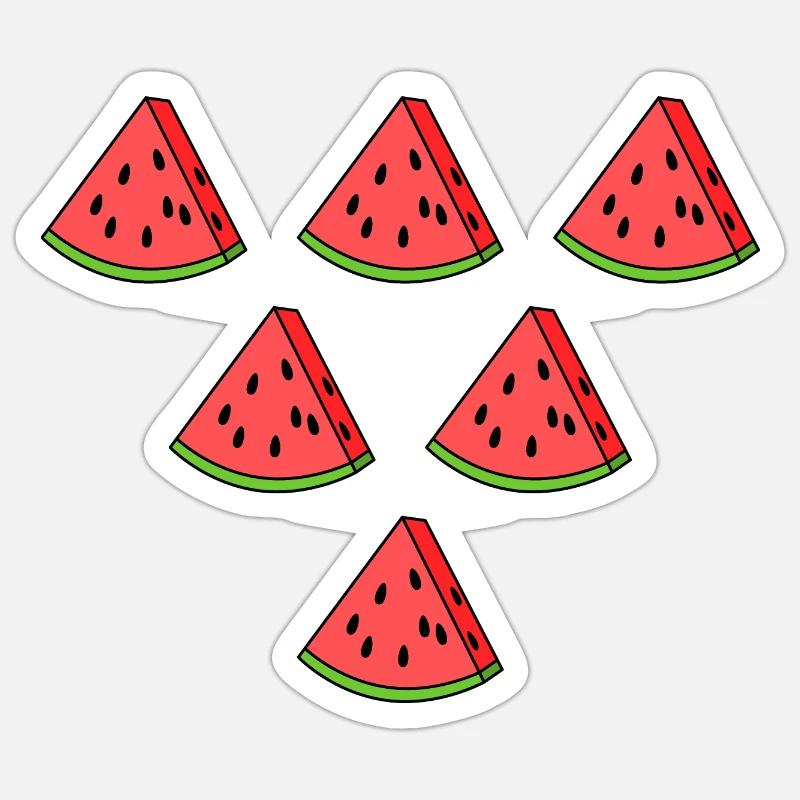 watermelon - Sticker size S (10 x 10 cm) - white matte