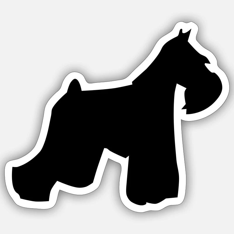 Schnauzer Sticker Größe S (10 x 10 cm)