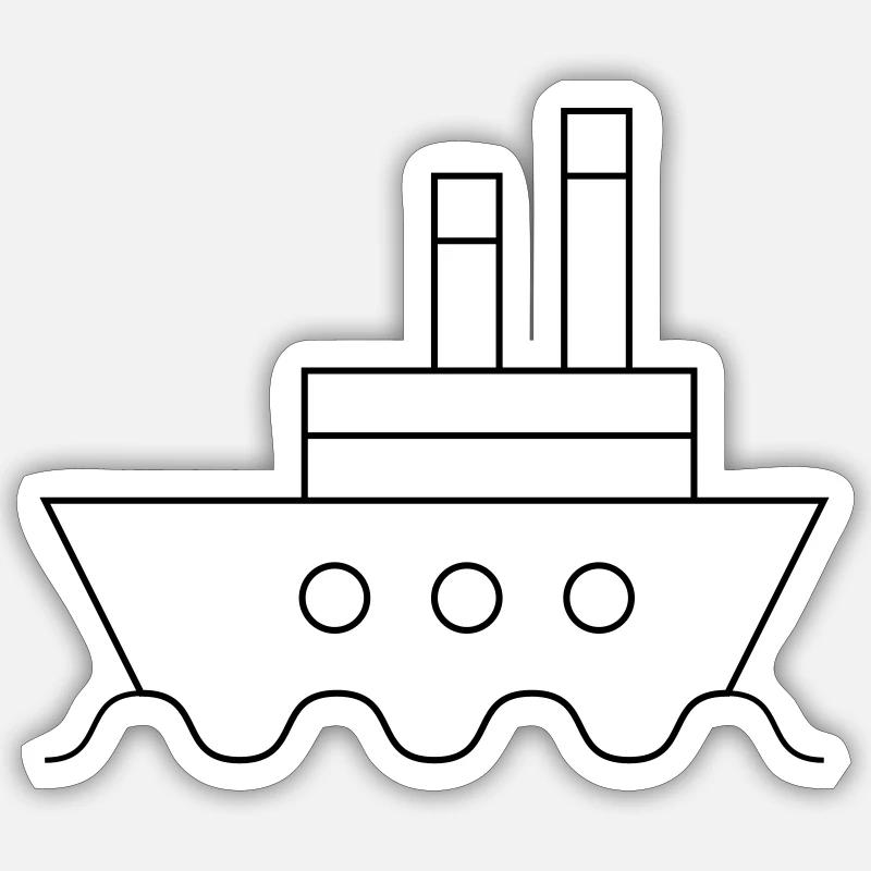 Schiff Sticker Größe S (10 x 10 cm)