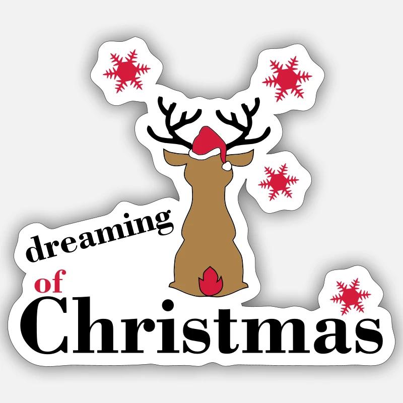 Jour de Noël - Sticker taille S (10 x 10 cm) - blanc mat