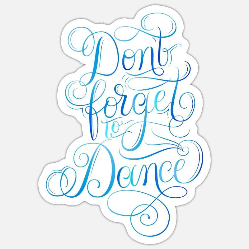 danse - Sticker taille S (10 x 10 cm) - blanc mat