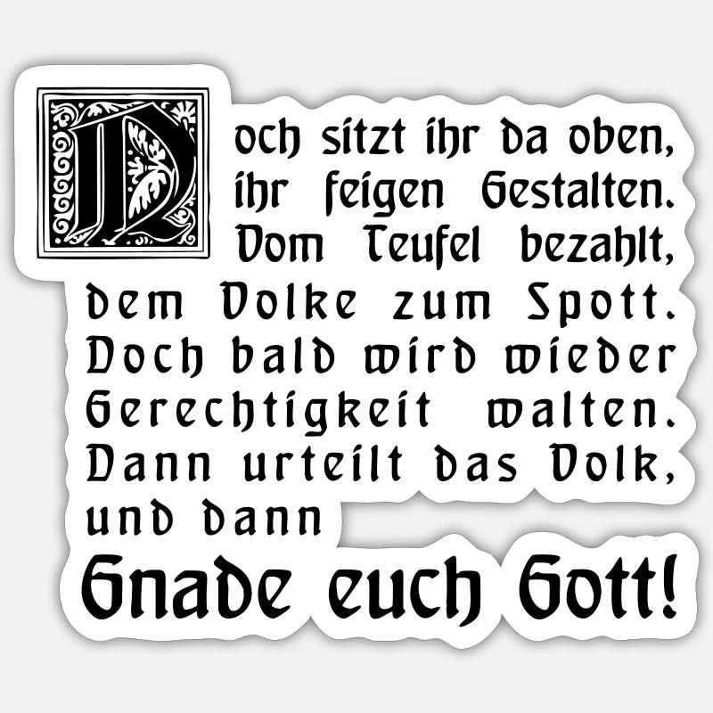 gnade euch Gott ★ Vektor ★ Spiritspread Sticker Größe S (10 x 10 cm)
